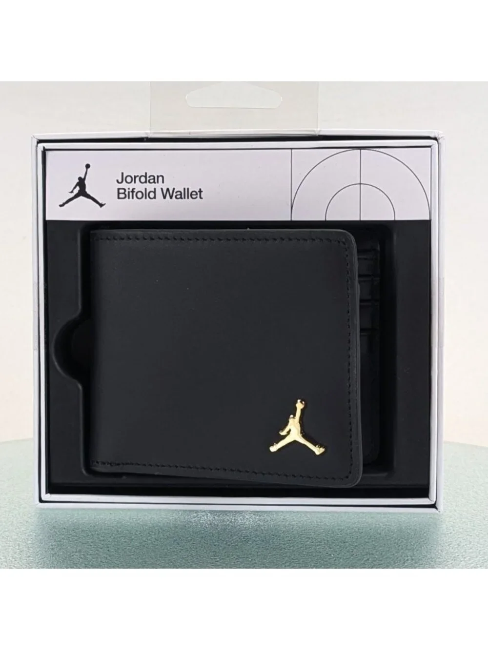 Nike Jordan Mens Jumpman Ingot Bifold Wallet Black Leather MA0819-023 NIB